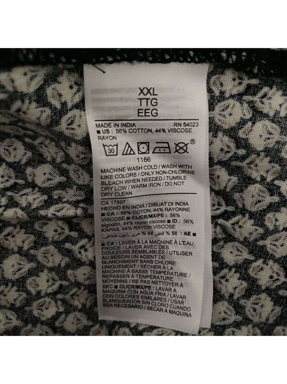 Old Navy Women's Long Sleeve Printed Poet Swing Blouse Top NWT Size XXL - Picture 9 of 9